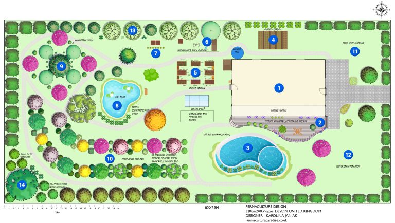 Beautiful Permaculture Garden Design: 0.79 Acre in Devon, UK